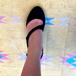 Asymmetrical black suede Chie Mihara heels 37.5